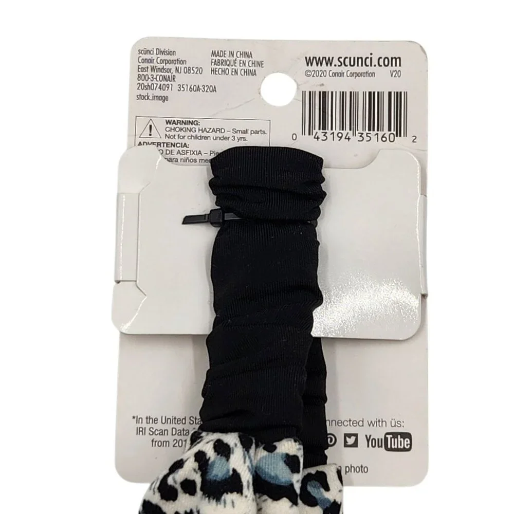 Scunci Deep Teal Fabric Hair Headband and Button Hairband Set‎ Jewels